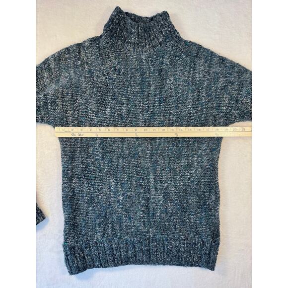 COS Wool Alpaca Mock Neck Sweater Gray Black Green Marl Pullover Small - Picture 8 of 9